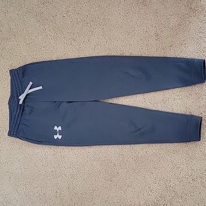Boys Under Armour Grey Coldgear Joggers Medium